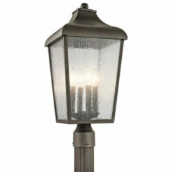 Promo ❤️ Kichler Lighting Forestdale Collection 4-light Olde Bronze Outdoor Post Mount 🥰