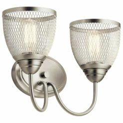 Deals 🔔 Kichler Lighting Voclain 2-Light Vanity Light Brushed Nickel 😍