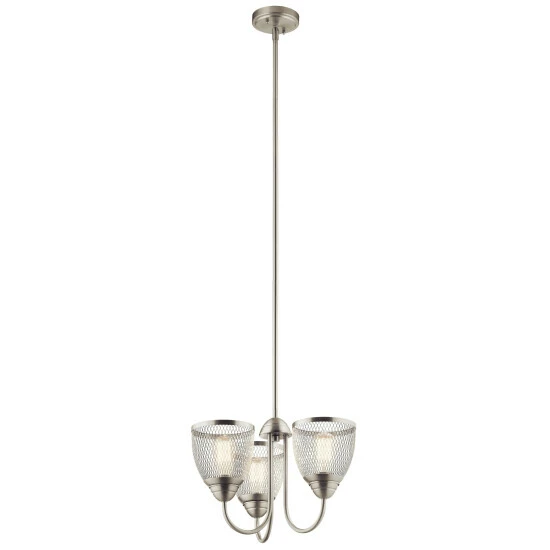 New β Kichler Lighting Voclain 3-Light Chandelier/Semi Flush Brushed Nickel π€© 3 New β Kichler Lighting Voclain 3-Light Chandelier/Semi Flush Brushed Nickel π€©
