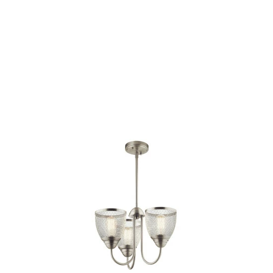 New β Kichler Lighting Voclain 3-Light Chandelier/Semi Flush Brushed Nickel π€© 4 New β Kichler Lighting Voclain 3-Light Chandelier/Semi Flush Brushed Nickel π€© - Image 2