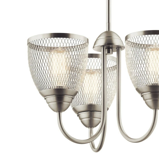 New β Kichler Lighting Voclain 3-Light Chandelier/Semi Flush Brushed Nickel π€© 7 New β Kichler Lighting Voclain 3-Light Chandelier/Semi Flush Brushed Nickel π€© - Image 5