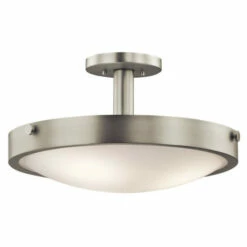 Budget ⭐ Kichler Lighting Lytham Collection 3-light Brushed Nickel Pendant/Semi Flush Mount 🛒 -Kichler Lighting Shop unnamed file 6541
