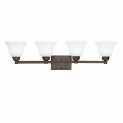 Cheapest ✨ Kichler Lighting Langford Collection 4-light Olde Bronze Bath/Vanity Light ⌛