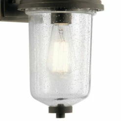 Deals 🛒 Kichler Lighting Kichler Harmont 12 Inch 1 Light Wall Light With Clear Seeded Glass In Olde Bronze 💯 -Kichler Lighting Shop unnamed file 6641