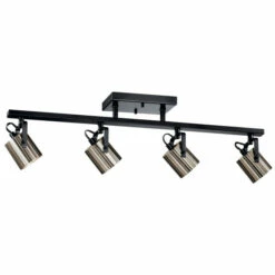 New 👍 Kichler Lighting Trabek 4-Light Rail Light Black 😀 -Kichler Lighting Shop unnamed file 6649
