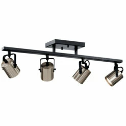New 👍 Kichler Lighting Trabek 4-Light Rail Light Black 😀 -Kichler Lighting Shop unnamed file 6650
