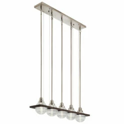 Best Sale 🎉 Kichler Lighting Kichler Potomi 5-light Classic Pewter Linear Chandelier 😍