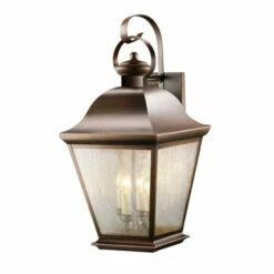 Outlet 🥰 Kichler Lighting Mount Vernon Collection 4-light Olde Bronze Outdoor Wall Lantern 💯