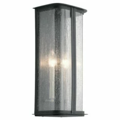 Discount ✨ Kichler Lighting Kichler Timmin 18 Inch 1 Light Wall Light With Clear Seeded Glass And Distressed Black 🎉