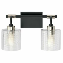Top 10 😉 Kichler Lighting Kichler Harvan 15 Inch 2 Light Vanity Light With Clear Ribbed Glass In Black ❤️ -Kichler Lighting Shop unnamed file 6689