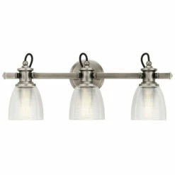 Budget 🌟 Kichler Lighting Flagship Collection 3-light Pewter Bath/Vanity Light ✔️ -Kichler Lighting Shop unnamed file 6711