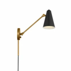 Best reviews of 🌟 Kichler Lighting Sylvia 19.75 In. 1-Light Black And Natural Brass Wall Sconce 😍 -Kichler Lighting Shop unnamed file 6717