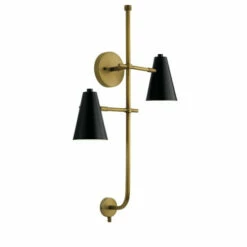 Best reviews of 😀 Kichler Lighting Kichler Sylvia 2 Light Wall Sconce In Black And Natural Brass 🔔