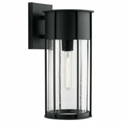 Best reviews of 🎁 Kichler Lighting Kichler Camillo 18 Inch 1 Light Wall Light With Clear Seeded Glass In Black ⌛