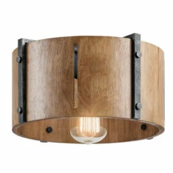 Outlet 👍 Kichler Lighting Elbur Collection 1-light Distressed Black Pendant/Semi Flush Mount 👍 -Kichler Lighting Shop unnamed file 6760