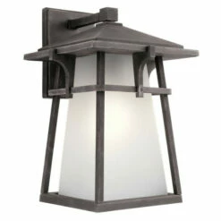 Hot Sale 🔔 Kichler Lighting Beckett Collection 1-light Weathered Zinc Outdoor Wall Lantern - Weathered Zinc ⌛