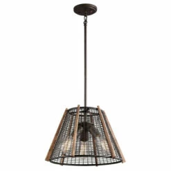 Wholesale 🧨 Kichler Lighting Calleis Collection 3-light Rust Pendant/Semi Flush Mount 😀