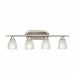 Cheap 🧨 Kichler Lighting Ansonia Collection 4-light Brushed Nickel Bath/Vanity Light 🧨