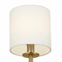 Best Pirce 👏 Kichler Lighting Ali 1-Light Brushed Natural Brass Wall Sconce With White Fabric Shade - 14 In 👍 -Kichler Lighting Shop unnamed file 6804