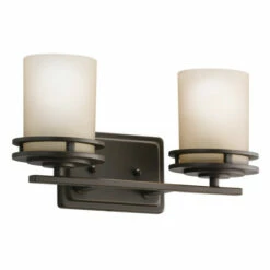 Promo 😉 Kichler Lighting Hendrik Collection 2-light Olde Bronze Bath/Vanity Light 😍