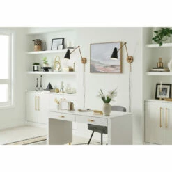 Promo 🔥 Kichler Lighting Sylvia 32.5 In. 1-Light Black And Natural Brass Wall Sconce ✔️ -Kichler Lighting Shop unnamed file 6840