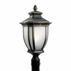 Discount 😉 Kichler Lighting Salisbury Collection 1-light Rubbed Bronze Outdoor Post Mount ⌛