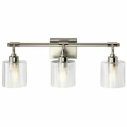 Flash Sale 🔥 Kichler Lighting Kichler Harvan 25 Inch 3 Light Vanity Light With Clear Ribbed Glass In Satin Nickel 🤩 -Kichler Lighting Shop unnamed file 694