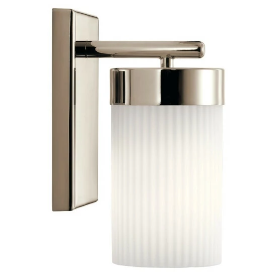 Cheap β€οΈ Kichler Lighting Kichler Ciona 9 Inch 1 Light Wall Sconce With Round Ribbed Glass In Polished Nickel π 5 Cheap β€οΈ Kichler Lighting Kichler Ciona 9 Inch 1 Light Wall Sconce With Round Ribbed Glass In Polished Nickel π - Image 3