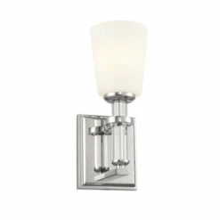 Top 10 π₯° Kichler Lighting Rosalind 1-Light Polished Nickel Wall Sconce With Glass Shade - 12.5 In β