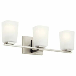 Coupon 🤩 Kichler Lighting Roehm 3-Light Vanity Light Brushed Nickel ❤️