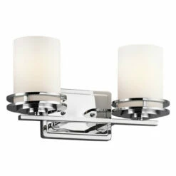 Flash Sale 🌟 Kichler Lighting Hendrik Collection 2-light Chrome Bath/Vanity Light ⌛