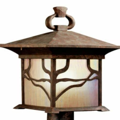 Deals 💯 Kichler Lighting Morris Collection 1-light Distressed Copper Outdoor Post Lantern ✨ -Kichler Lighting Shop unnamed file 7048
