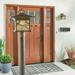 Deals 💯 Kichler Lighting Morris Collection 1-light Distressed Copper Outdoor Post Lantern ✨ -Kichler Lighting Shop unnamed file 7050