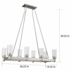 New 🥰 Kichler Lighting Circolo Collection 8-light Brushed Nickel Linear Chandelier 🤩 -Kichler Lighting Shop unnamed file 7068