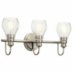 Discount π Kichler Lighting Greenbrier 3-Light Vanity Light Brushed Nickel π