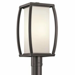 Promo 𧨠Kichler Lighting Bowen Collection 1-light Architectural Bronze Outdoor Post Lantern π
