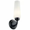 Best deal 👍 Kichler Lighting Truby 11.5 In. 1-Light Black Wall Sconce With Satin Etched Cased Opal Glass 😉 -Kichler Lighting Shop unnamed file 7095