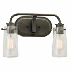 Discount ✨ Kichler Lighting Braelyn Collection 2-light Olde Bronze Bath/Vanity Light 🎉