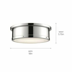 Outlet 😀 Kichler Lighting Serca 18 In. 3-Light Polished Nickel Flush Mount Light 🔔 -Kichler Lighting Shop unnamed file 7176