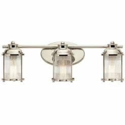 Best Pirce ⌛ Kichler Lighting Ashland Bay Collection 3-light Polished Nickel Bath/Vanity Light 🔥