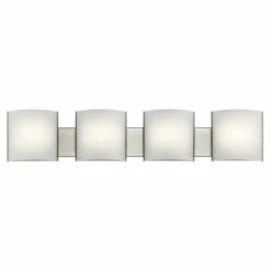 Flash Sale ❤️ Kichler Lighting Transitional 4-light Brushed Nickel LED Bath/Vanity Light 😉