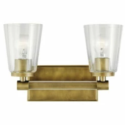 Hot Sale π Kichler Lighting Audrea Collection 2-light Natural Brass Bath/Vanity Light π