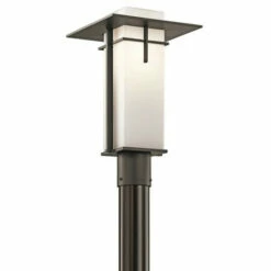 Wholesale ✨ Kichler Lighting Caterham Collection 1-light Olde Bronze Outdoor Post Mount 🧨