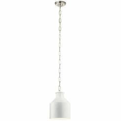Promo 🧨 Kichler Lighting Montauk White 1-Light Mini Pendant 🥰