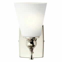 Flash Sale 👏 Kichler Lighting Kichler Cosabella 6 Inch 1 Light Wall Sconce With Satin Etched Case Opal In Polished Nickel 😉 -Kichler Lighting Shop unnamed file 7267
