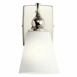 Flash Sale 👏 Kichler Lighting Kichler Cosabella 6 Inch 1 Light Wall Sconce With Satin Etched Case Opal In Polished Nickel 😉 -Kichler Lighting Shop unnamed file 7268
