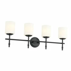 Best deal ✔️ Kichler Lighting Ali 32.5 In. 4-Light Black Vanity Light 👍