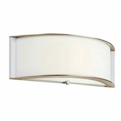 Hot Sale 👏 Kichler Lighting Arcola Collection 1-light Polished Nickel LED Wall Sconce 😍