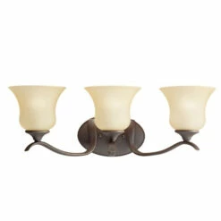 Best reviews of 🛒 Kichler Lighting Wedgeport Collection 3-light Olde Bronze Bath/Vanity Light 👏