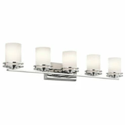 Hot Sale ✨ Kichler Lighting Hendrik Collection 5-light Chrome Bath/Vanity Light 💯